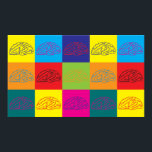 Neuroscience Pop Art Poster<br><div class="desc">Neuroscience Pop Art. Om neurovetenskap är din hobby,  ditt yrke eller din besatthet,  visa det med underbara neurovetenskapliga t-shirts,  mugg,  klistermärken med mera. De är också underbara gåvor till andra neurovetenskapliga fläkt!</div>