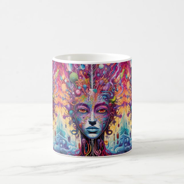Neuroscience Psychedelic Art Kaffemugg (Center)