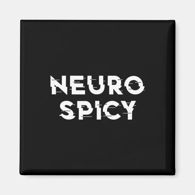 Neurospicy Adhd Autism Neurodiversity Neurodiverge Magnet (Framsidan)