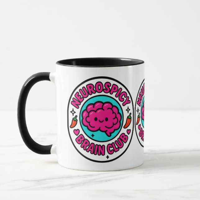 Neurospicy Brain Club Inclusive Neurodivergent Mugg (Vänster)