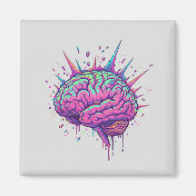 Neurospicy Cyberpunk-konst | Rosa Neonhjärna