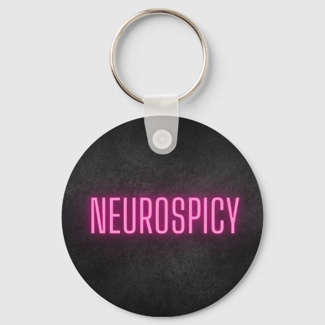 Neurospicy Neon Keychain Nyckelring (Framsida)