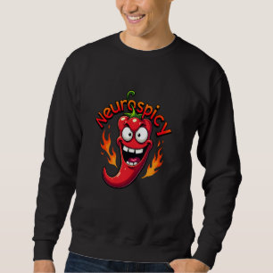Neurospicy Neurodiverse Röd Peppar Autism Medveten Lång Ärmad Tröja