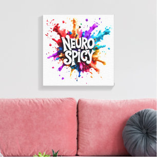 NEUROSPICY neurodiversitet autism adhd dyslexi Canvastryck