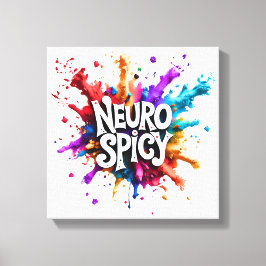 NEUROSPICY neurodiversitet autism adhd dyslexi Canvastryck