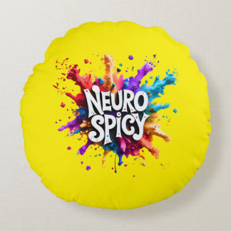 NEUROSPICY neurodiversitet autism adhd dyslexi Rund Kudde