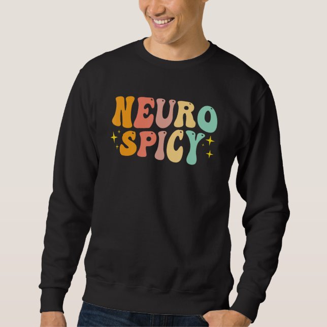 NeuroSpicy Neurodiversity, ADHD, Autism Lång Ärmad Tröja (Framsida)