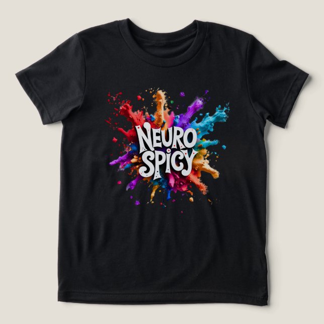NEUROSPICY neurodiversity autism adhd dyslexia T Shirt (Design Framsida)
