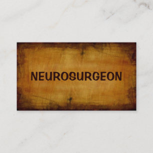 Neurosurgeon Antique Affärskort Visitkort
