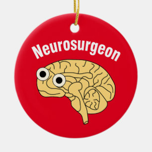 Neurosurgeon Brain Julgransprydnad Keramik