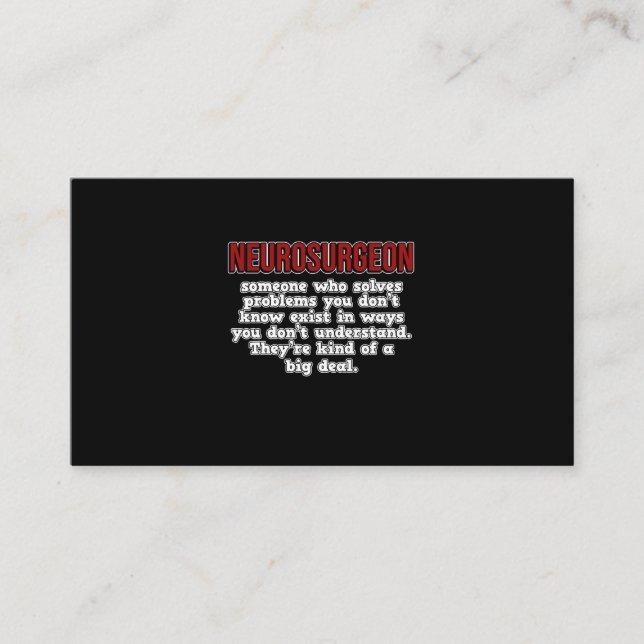 Neurosurgeon Surgery Medical Doktor Neurology Grap Tilläggskort (Framsida)