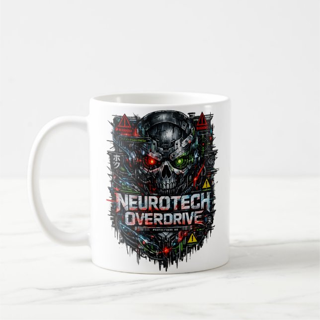 Neurotech Overdrive Cyberpunk Kaffemugg (Vänster)