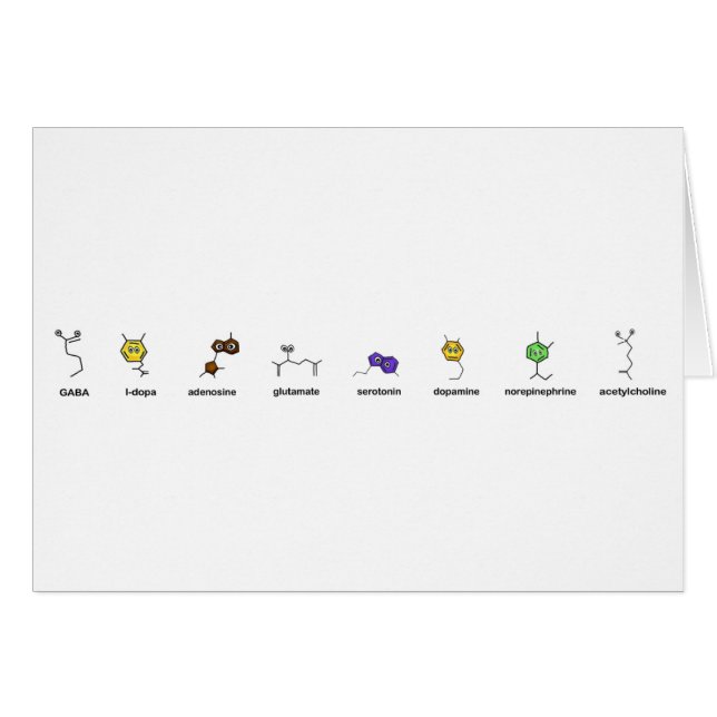 Neurotransmitter Parad Hälsningskort (Framsidan Horizontal)