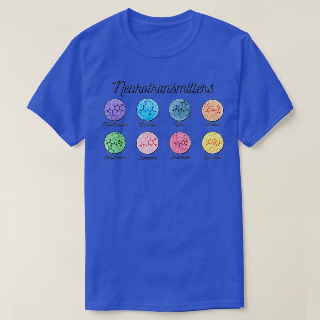 Neurotransmittorer i hjärnan t shirt (Design framsida)