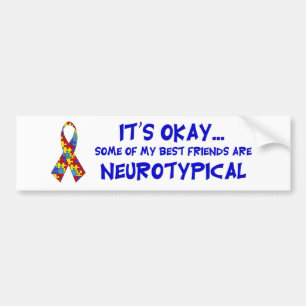 Neurotypical vänner bildekal