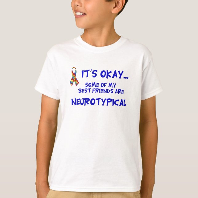 Neurotypical vänner tee shirt (Framsida)
