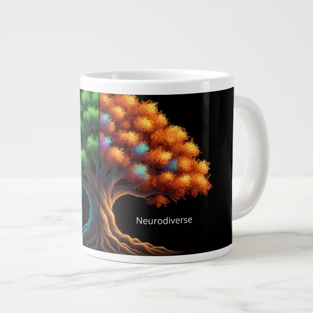Neurotypisk vs. Neurodivergent Jumbo Mugg (Framsida höger)