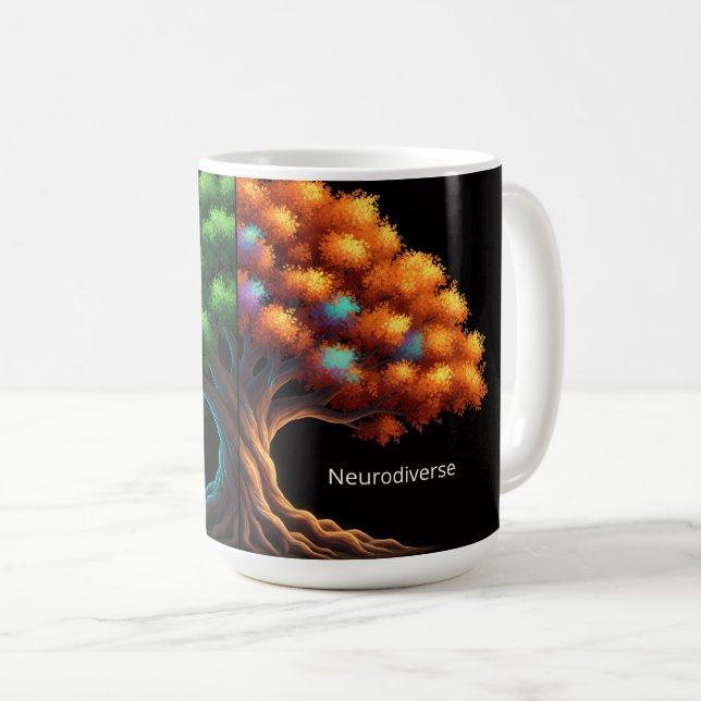 Neurotypisk vs. Neurodivergent Kaffemugg (Framsida höger)