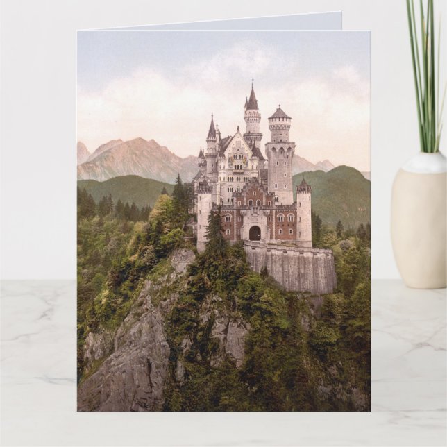 NEUSCHWANSTEIN BAYERN TYSKLANT BERGSLOTT KORT (Framsida)