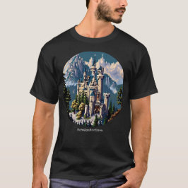 Neuschwanstein Castle, Anpassningsbar Text Retro 8 T Shirt