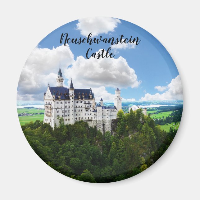 Neuschwanstein Castle Bavaria Tyskland Photography Magnet (Framsidan)