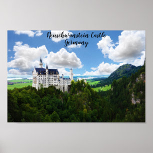 Neuschwanstein Castle Bavaria Tyskland Photography Poster