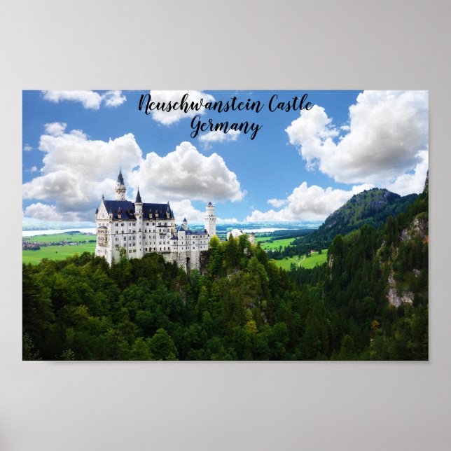 Neuschwanstein Castle Bavaria Tyskland Photography Poster (Framsidan)