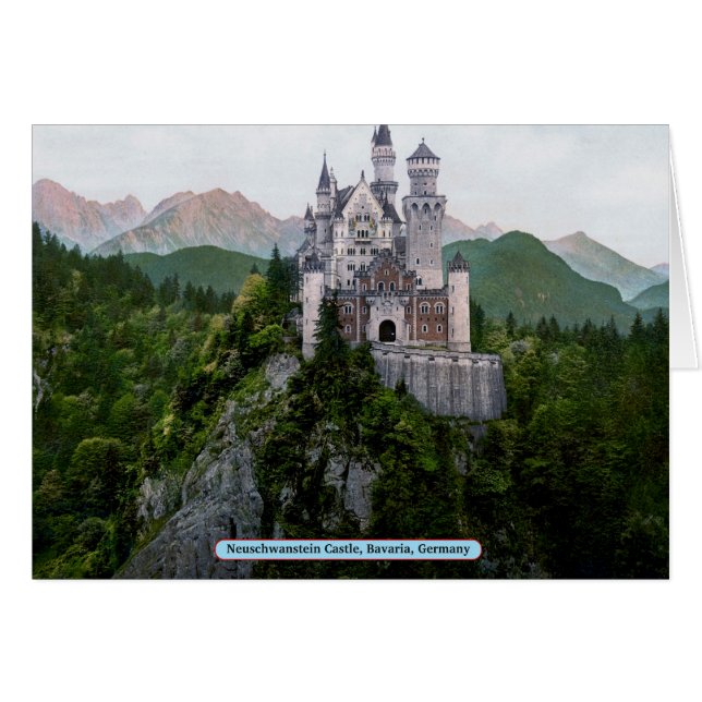 Neuschwanstein Castle, Bayern, Tyskland Hälsningskort (Framsidan Horizontal)