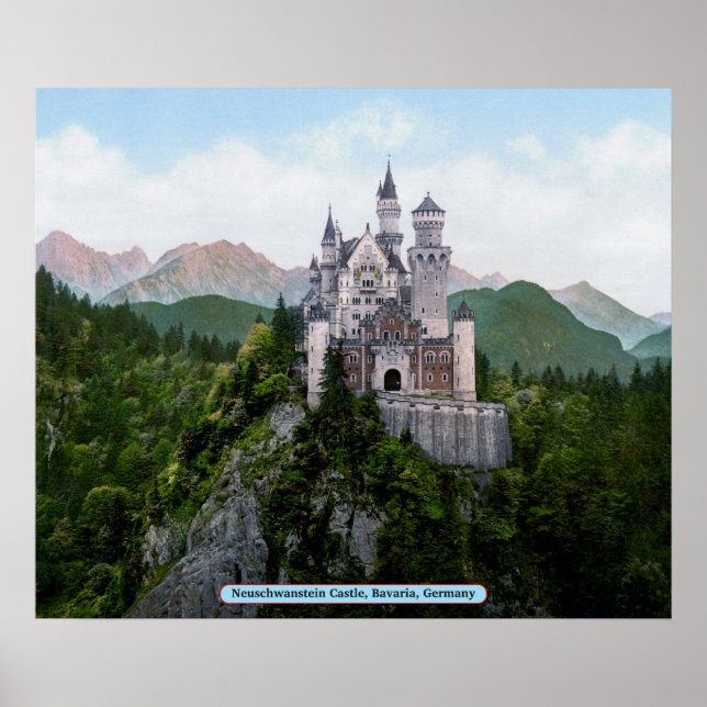 Neuschwanstein Castle, Bayern, Tyskland Poster (Framsidan)