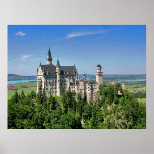 Neuschwanstein Castle, Bayern Tyskland Poster