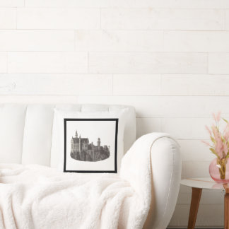 Neuschwanstein Castle Black and White Historic Art Kudde
