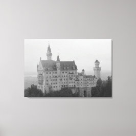 Neuschwanstein Castle Black and White Print Canvastryck