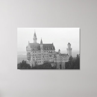 Neuschwanstein Castle Black and White Print Canvastryck