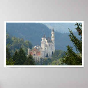 Neuschwanstein Castle, Fairy Castle, Tyskland Poster