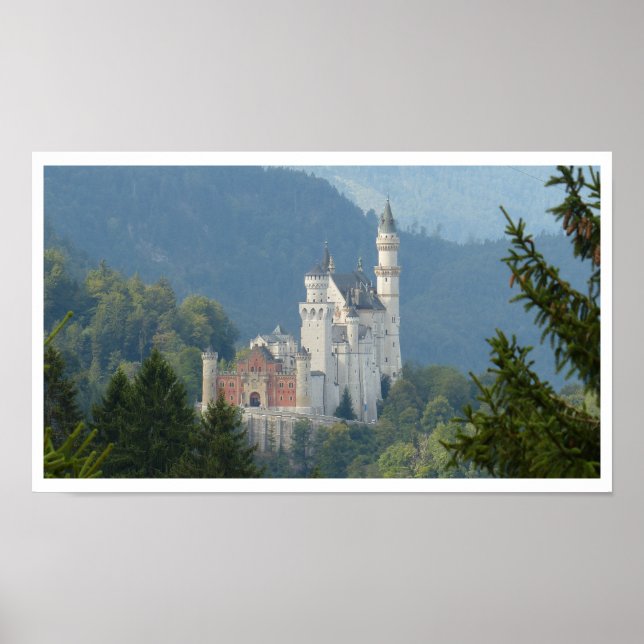 Neuschwanstein Castle, Fairy Castle, Tyskland Poster (Framsidan)
