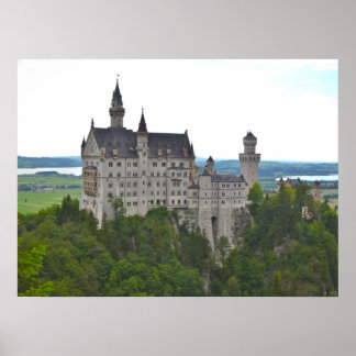 Neuschwanstein Castle från Bridge Poster