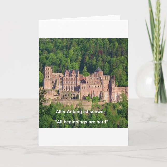 Neuschwanstein Castle Frankfurt & German Quote Kort (Framsida)