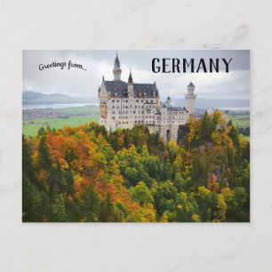 Neuschwanstein Castle Hohenschwangau Tyskland Vykort