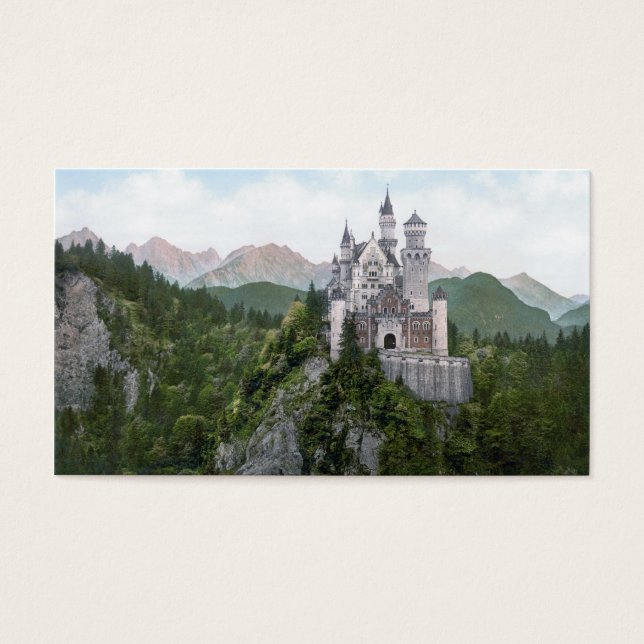 Neuschwanstein Castle Lithograph Visitkort (Framsidan)