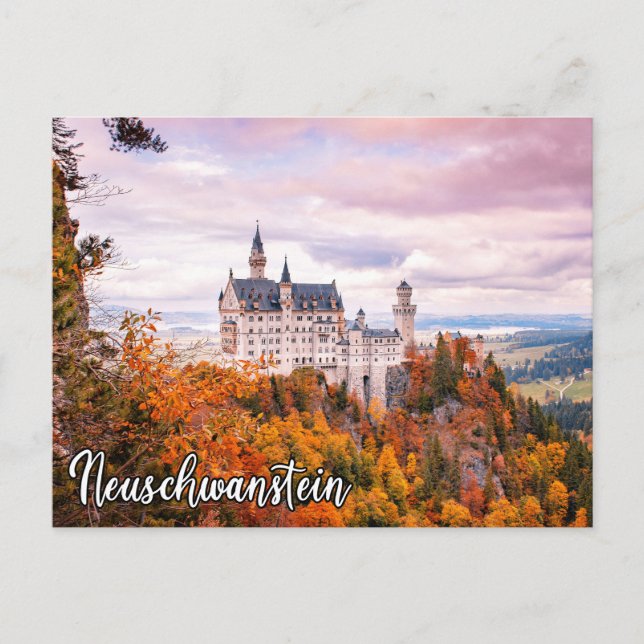 Neuschwanstein Castle på hösten Vykort (Framsida)