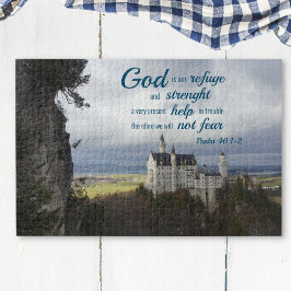 neuschwanstein castle, psalm 46 1-2 Bible verse ve Pussel