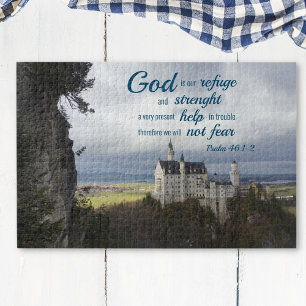 neuschwanstein castle, psalm 46 1-2 Bible verse ve Pussel