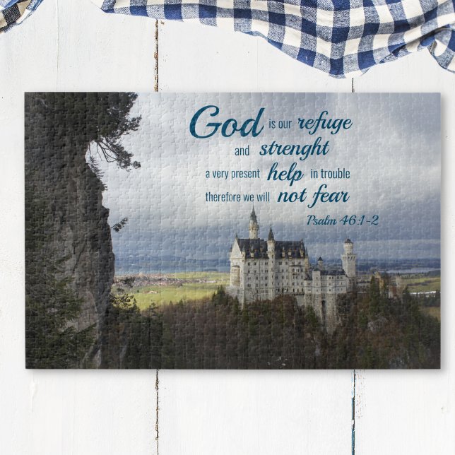 neuschwanstein castle, psalm 46 1-2 Bible verse ve Pussel (Skapare uppladdad)