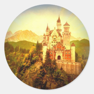 Neuschwanstein Castle Runt Klistermärke