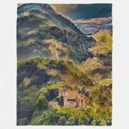 Neuschwanstein Castle, Tyskland akrylkonst Fleecefilt