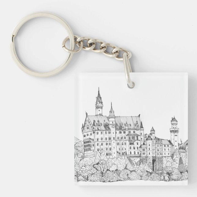 Neuschwanstein Castle Tyskland Bra Line Art (Framsidan)