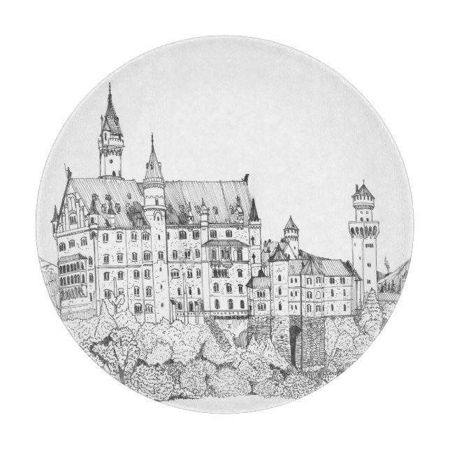 Neuschwanstein Castle Tyskland Bra Line Art (Framsidan)