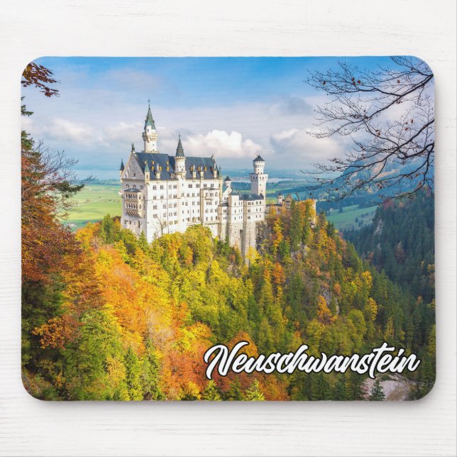 Neuschwanstein Castle, Tyskland, hösten Musmatta (Framsidan)