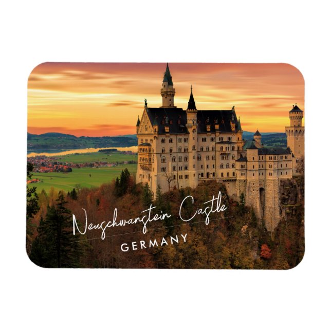 Neuschwanstein Castle Tyskland Magnet (Horisontell)