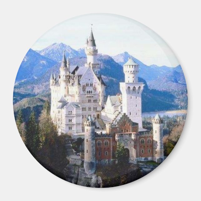 Neuschwanstein Castle Tyskland Magnet (Framsidan)